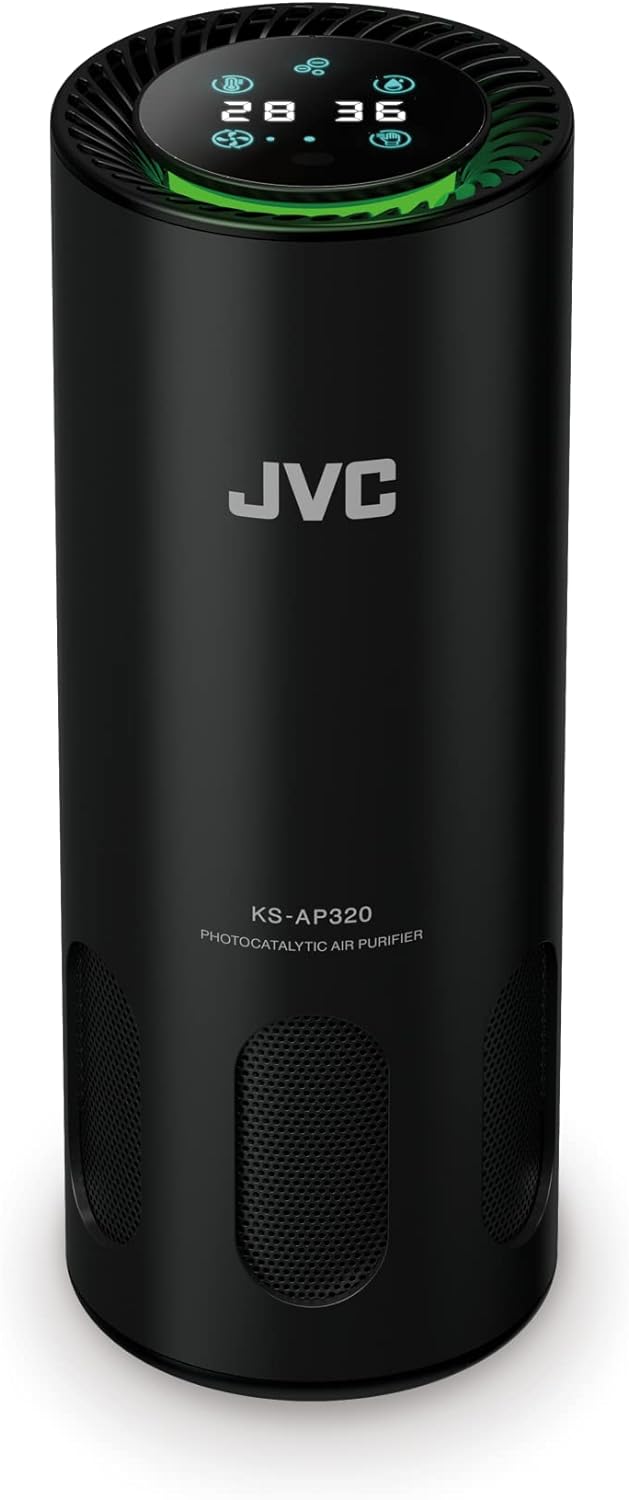 JVC KS-AP320 - Mobiler photokatalytischer Luftreiniger CADR 8,5 m3/h, EPA-Filter E12, UV-Filter, Ion