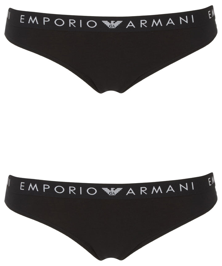 Emporio Armani Damen 2-Pack Brazilian Unterwäsche (2er Pack) M Nero, M Nero