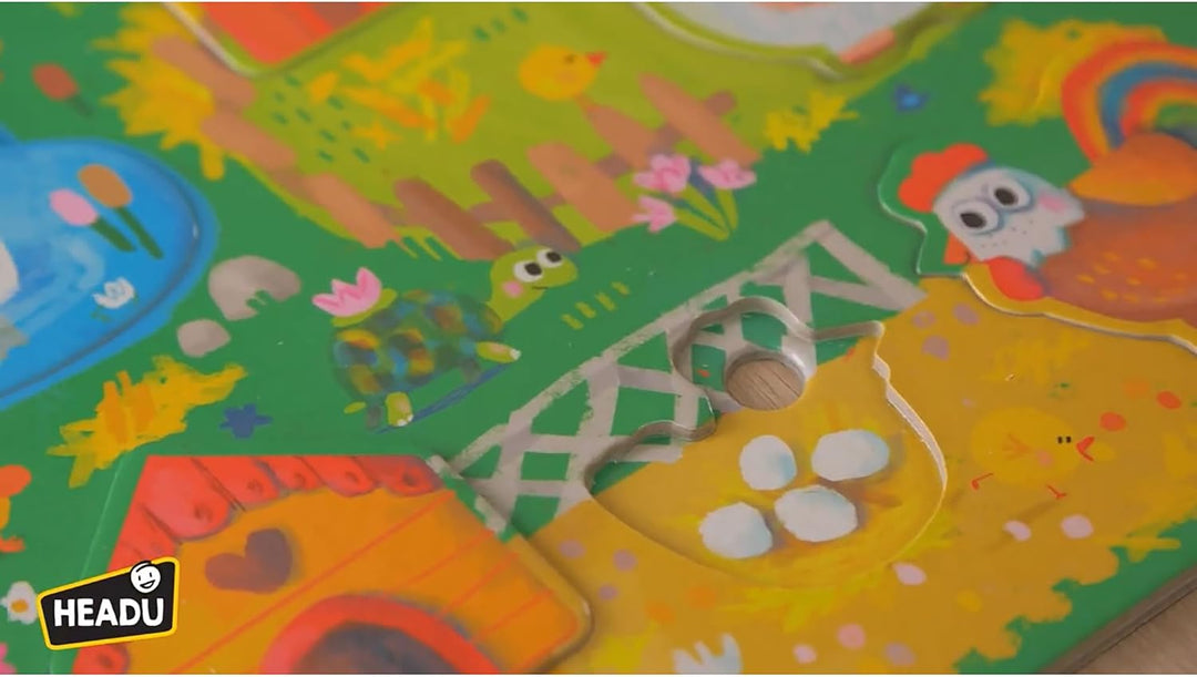Headu MU23608 Play Farm Montessori, Large