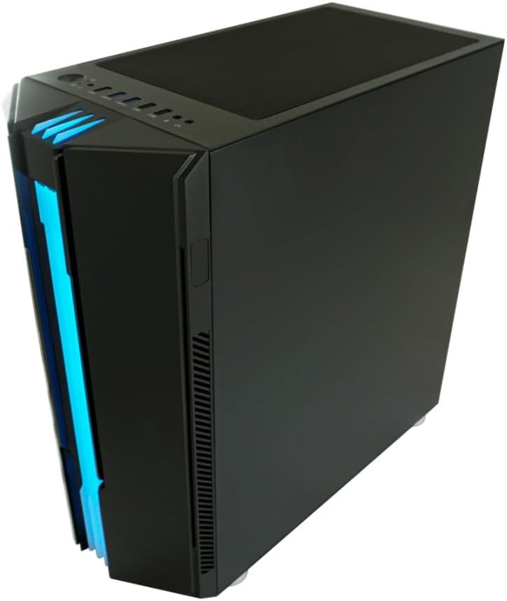 LC-Power Gaming-Gehäuse 702B Skyscraper_X – ATX, Micro-ATX, Mini-ITX kompatibel, RGB-Frontpanel, Har