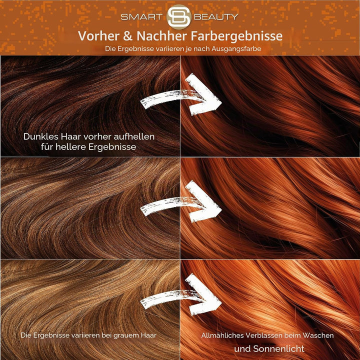 Haarfarbe Bernstein dauerhaft mit Smart Plex Anti-Haarbruch-Technologie (3er Pack) für Schutz und Kr