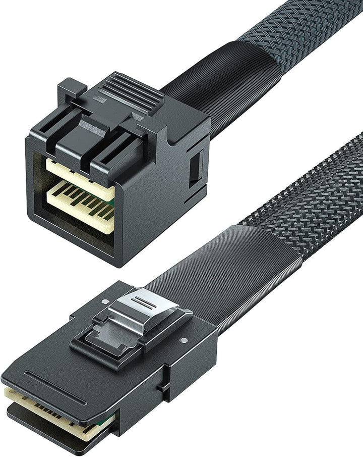 ipolex Internes Mini SAS HD SFF-8643 zu Mini SAS SFF-8087 Kabel, 0.5-Meter(1.6ft), faltbar, flexibel