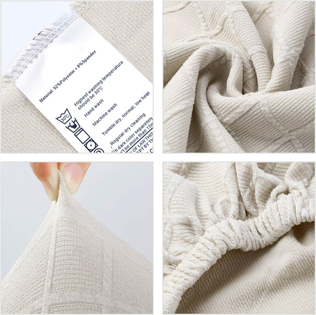 YISUN Universal Stretch Stuhlhussen 4er 6er Set Stuhlbezug für Stuhl Esszimmer (4er Set, Beige) Beig