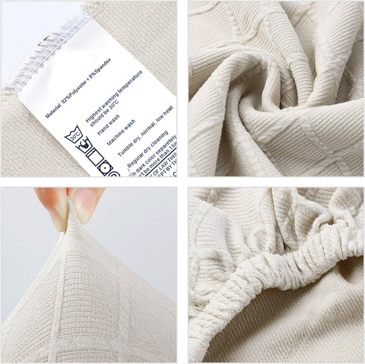 YISUN Universal Stretch Stuhlhussen 4er 6er Set Stuhlbezug für Stuhl Esszimmer (4er Set, Beige) Beig