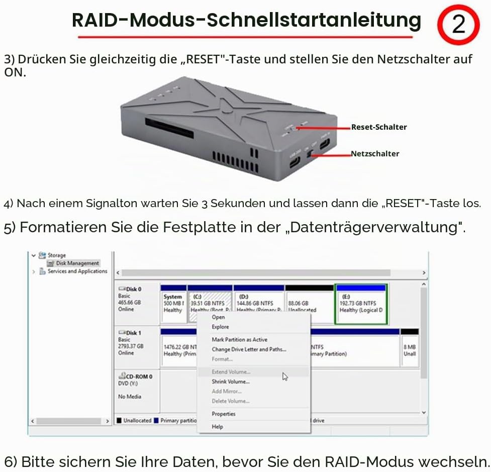xiwai 20Gbps Dual NVME M.2 NGFF M-Key auf USB-C Typ-C Raid0 Raid1 JOBD Big Enclosure mit Lüfter Raid