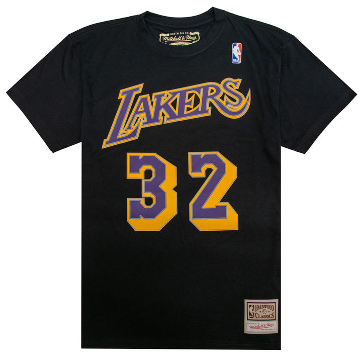 Mitchell & Ness Name & Number T-Shirt (NBA | HWC | NFL) Los Angeles Lakers, Schwarz S, Los Angeles L