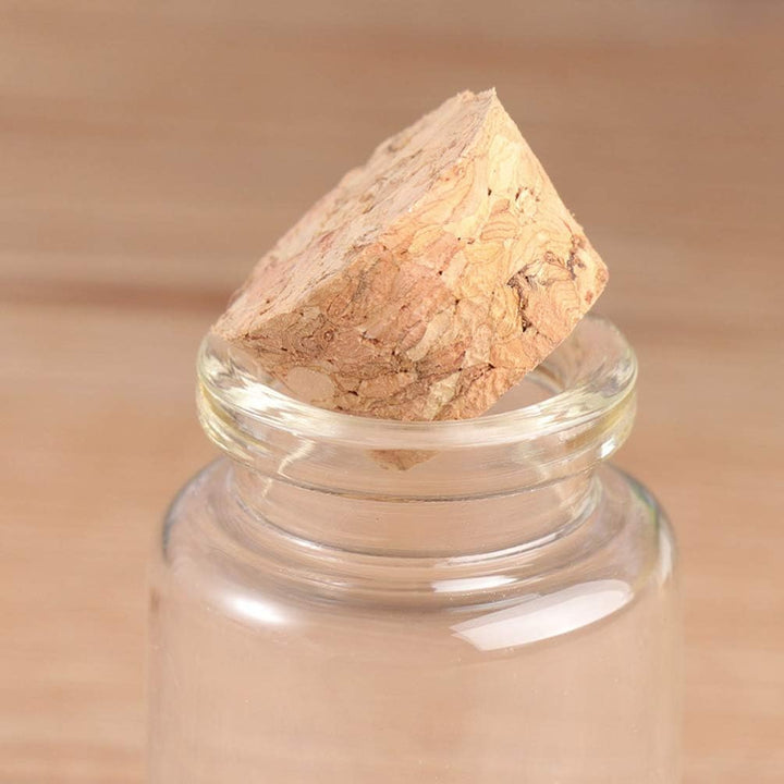 HEMOTON 20 Stück Glasflaschen Gläser Gewürzgläser-Set mit Korken Mini Glasfläschchen Bonbon Gläser S