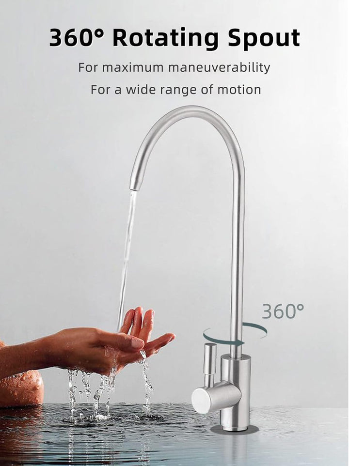Trinkwasserhahn, bleifreier Wasserfilter-Wasserhahn, Umkehrosmose-Wasserhahn für Küche, Bar, Spüle G