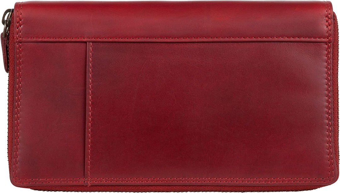 Hill Burry Leder Handy Portemonnaie I Geldbörse | Umhängetasche | Handy-Wallet aus hochwertigem natu