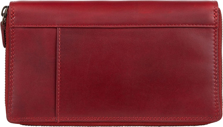 Hill Burry Leder Handy Portemonnaie I Geldbörse | Umhängetasche | Handy-Wallet aus hochwertigem natu