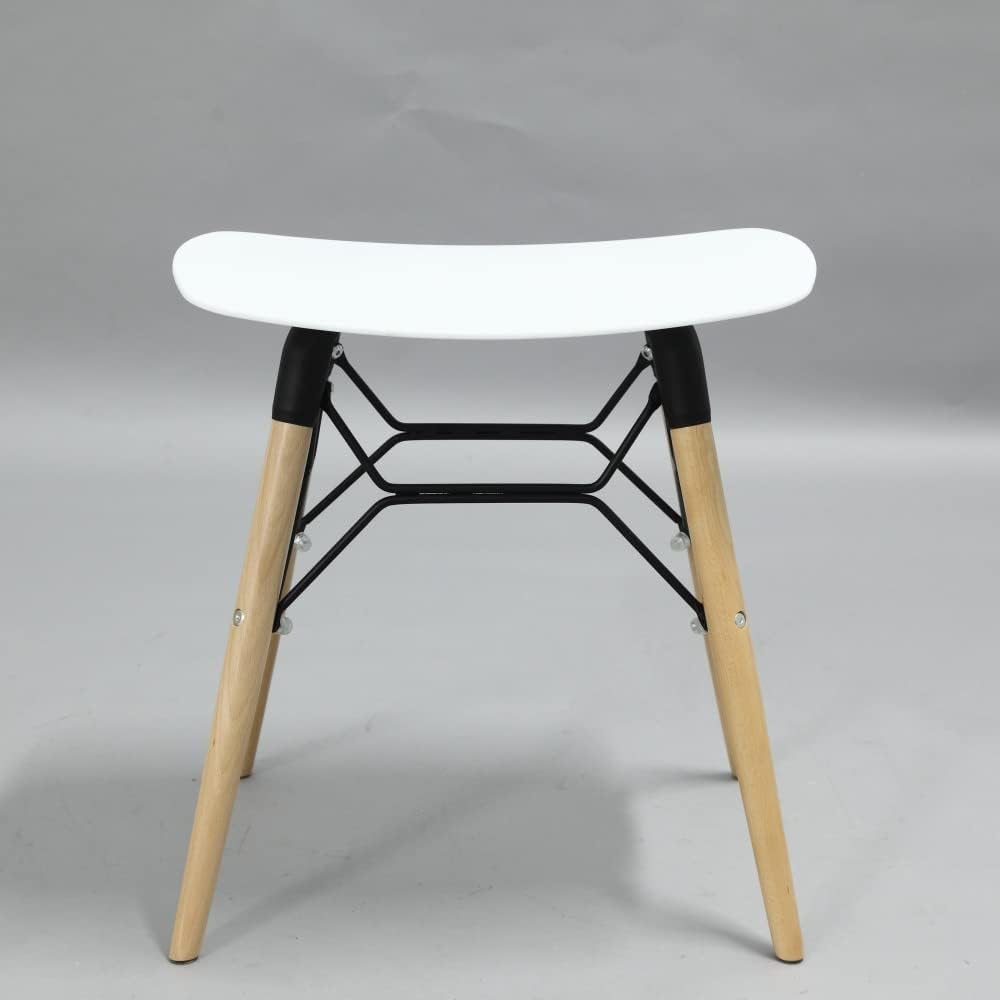 Hocker Holz Weiss Metall Skandinavisch Sitzhocker Quadratisch Rechteckig OPHÉLIE Farbe Platte - schw
