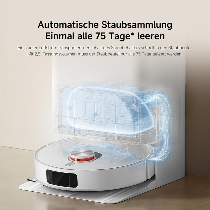 Xiaomi Robot Vacuum X20 Pro – 7000 Pa Saugleistung, duales Moppsystem, 75 Tage Staubbehälterkapazitä