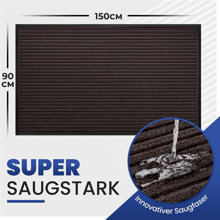 Fussmatte aussen - extrem rutschfest &amp; langlebig - Fussabtreter aussenbereich braun 90x150cm - Türma