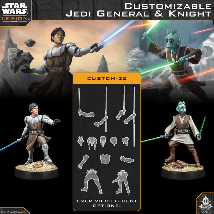 Asmodee, Star Wars: Legion – Customizable Jedi General & Knight, Erweiterung, Atomic Mass Games, Tab