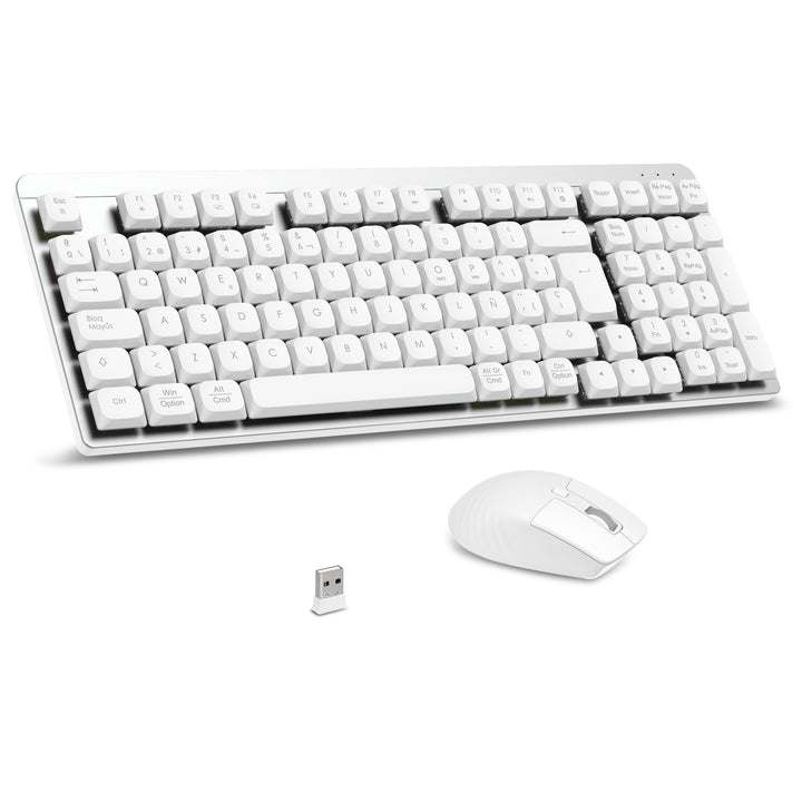LeadsaiL FA98 Mechanische Tastatur mit niedrigem Profil, kabellose Tastatur und Maus mit rotem Switc