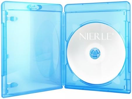 Amaray Blu-ray Hüllen, Slim 11 mm, Maschinen-pack-Qualität, Transparent, Blau, 25 Stück