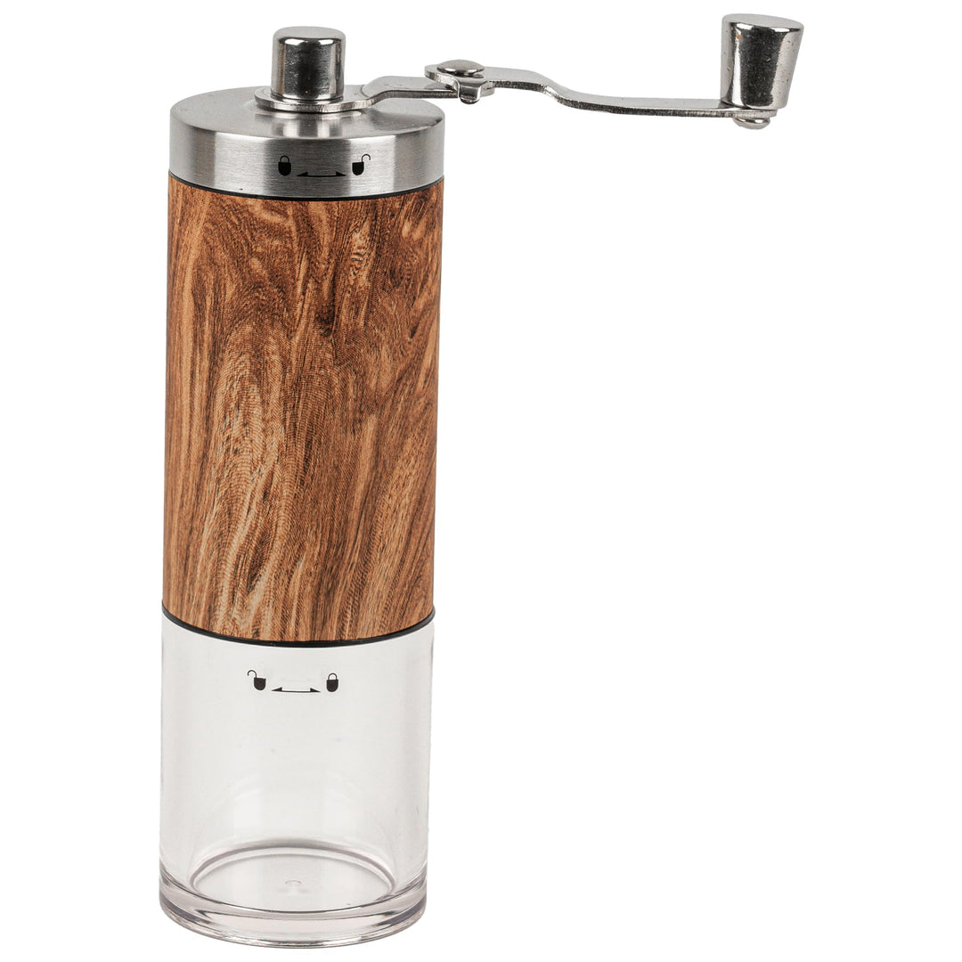 KARL HAUSMANN Handkaffeemühle manuell - 80 g - Kaffeemühle mit Keramikmahlwerk und klappbarer Kurbel