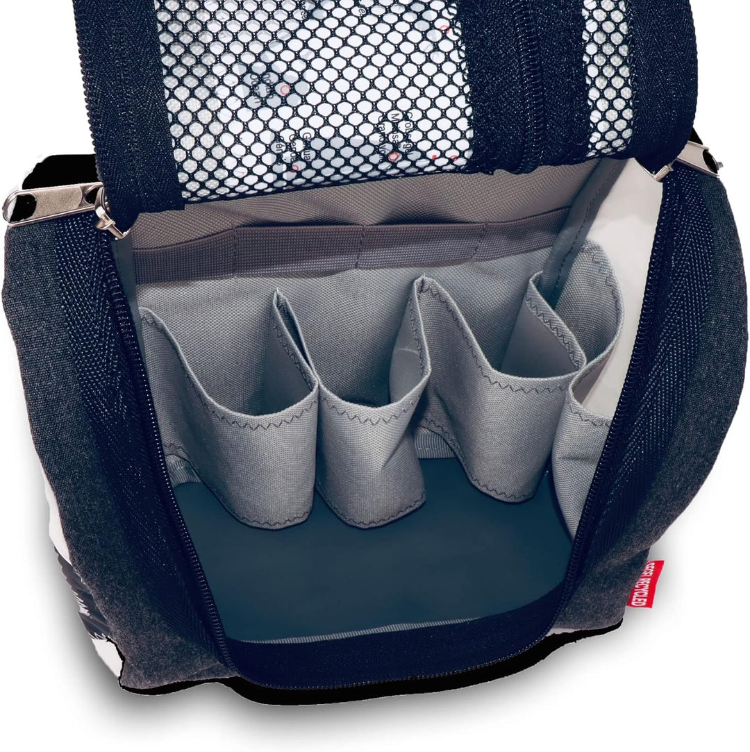 360° Kulturtasche Kulturbeutel Matrose XL weiss-blau Zahl rot