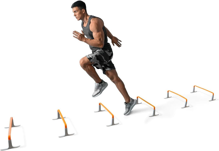 Meister ZoomFlex Agility-Hürden mit Tragetasche – Flex-Safe Modulares Geschwindigkeitstraining Siche