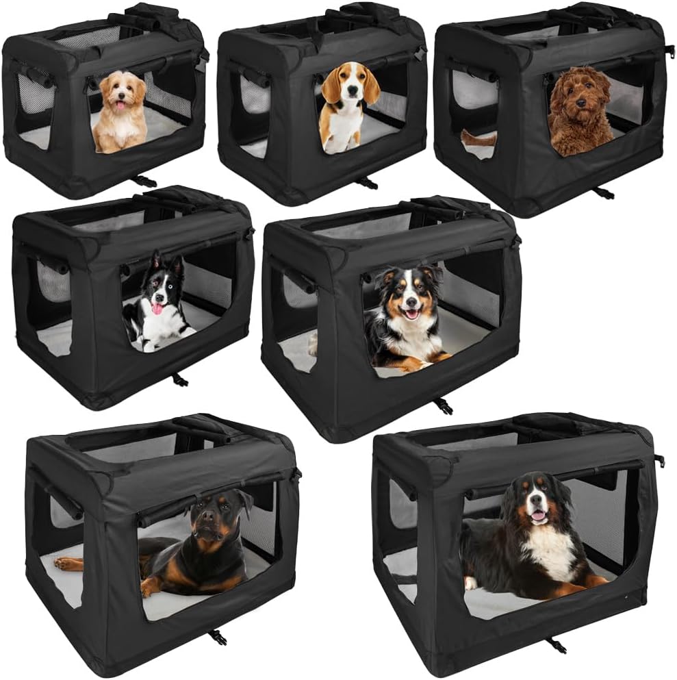 Faltbare Hundebox Transporttasche Transportbox Auto für Katze Hunde Grosse Kleine Box Bag Bed Decke