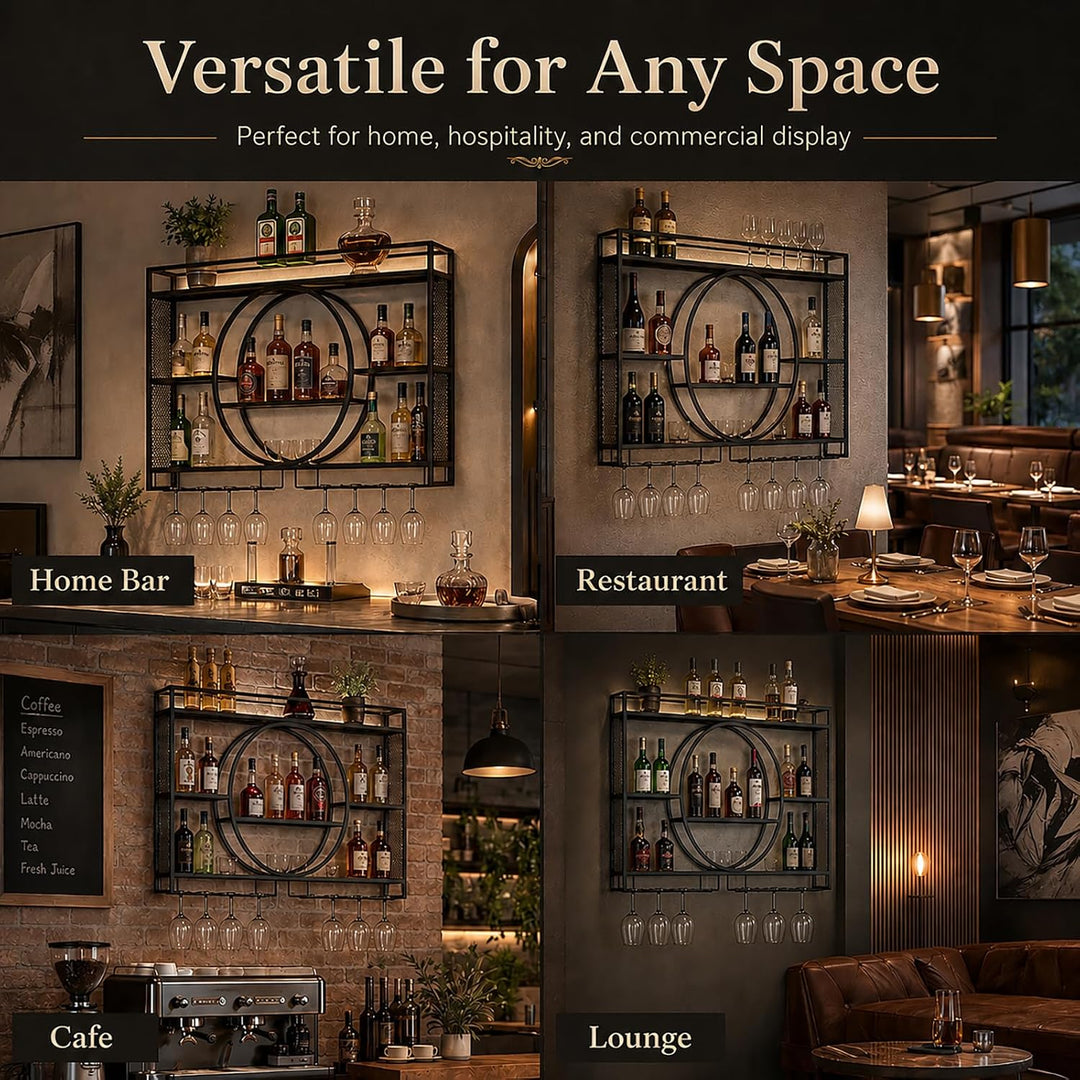Modernes Metall Weinregal Wand, Bar-Einheit Schwebendes Regal, Weinregale Display Rack Aus Eisen, Ba