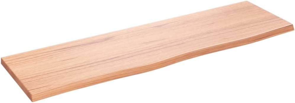 Waschtischplatte, Tischplatte für Badezimmer, Massivholzplatte mit Naturkante, Holzplatte Arbeitspla