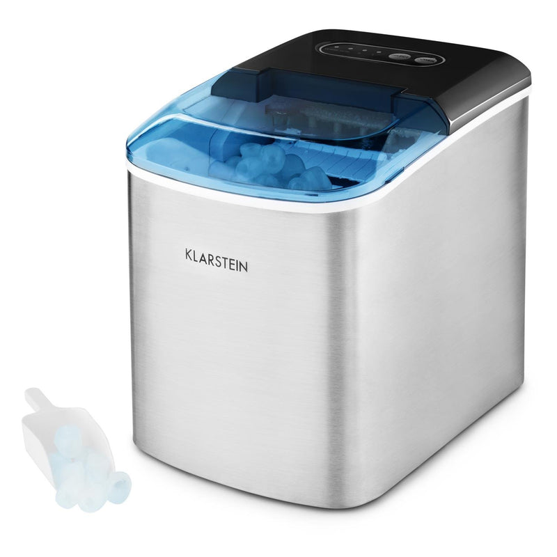 Klarstein On-The-Rocks - Eismaschine, Eiswürfelbereiter, Eiswürfelmaschine, 12 kg / 24 h, 120W, 2 Wü