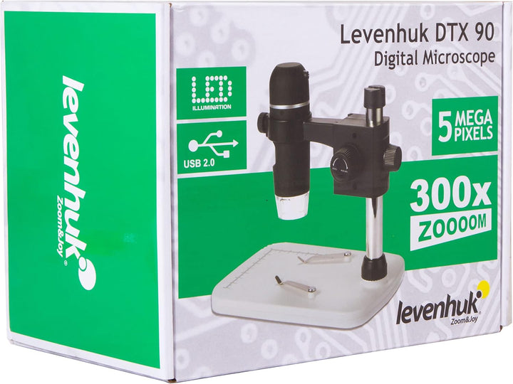 Levenhuk DTX 90 Tragbares Digitalmikroskop (10- bis 300-Fach) mit Einziehbarer Kamera für Die Bereic