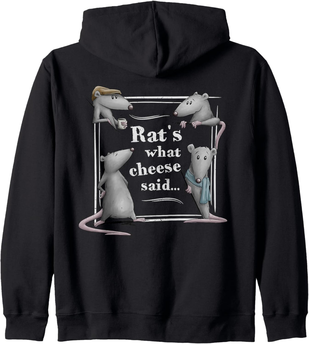 Rats What Cheese Said! Lustiger Ratten Dad Joke Nager Fun Kapuzenjacke