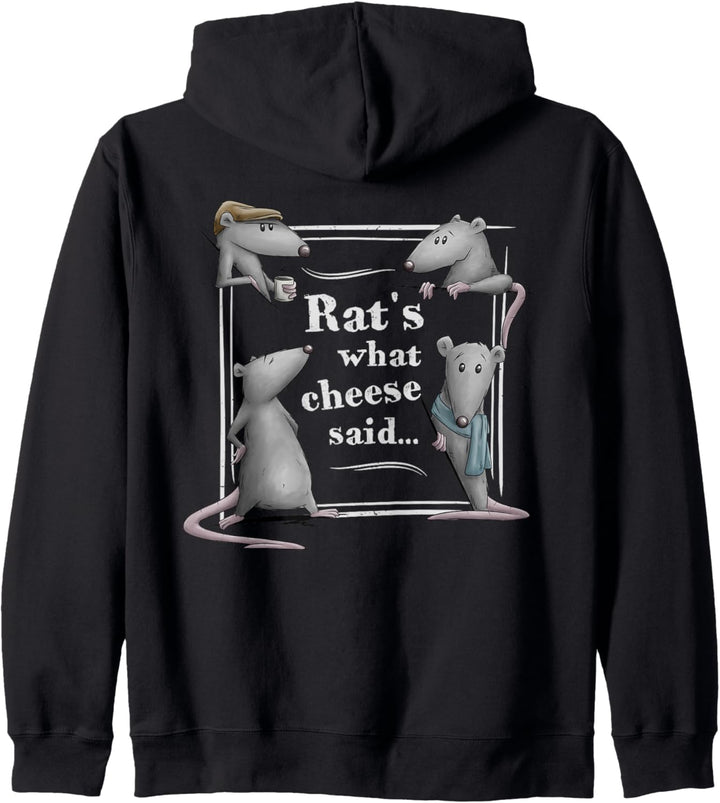 Rats What Cheese Said! Lustiger Ratten Dad Joke Nager Fun Kapuzenjacke