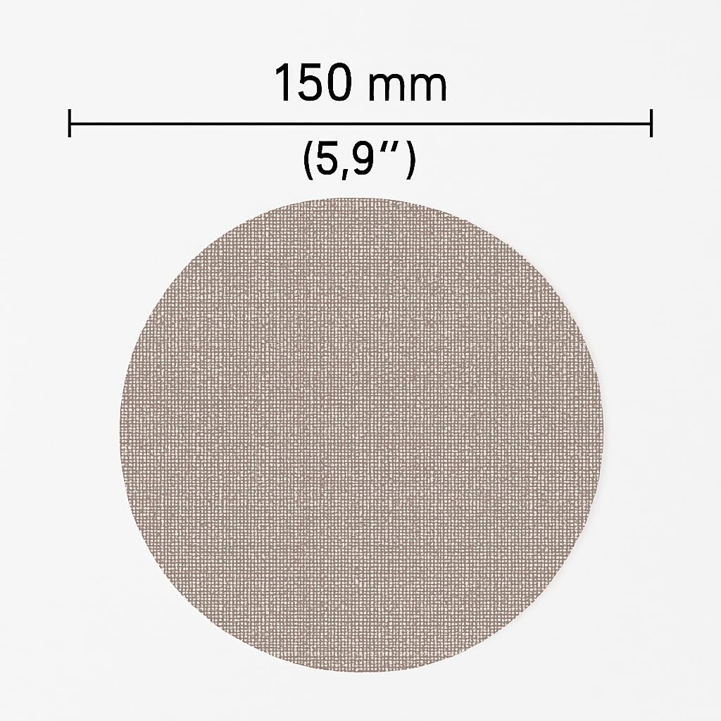 FANZWORK 150 mm Netz-Schleifgitter Klett für Exzenterschleifer, Korn P80 (15 Stück), P120 (15 Stück)