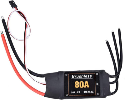 Drfeify Elektronischer Drehzahlregler, 80A Brushless ESC Fernbedienung ESC RC Car ESC mit DREI Start