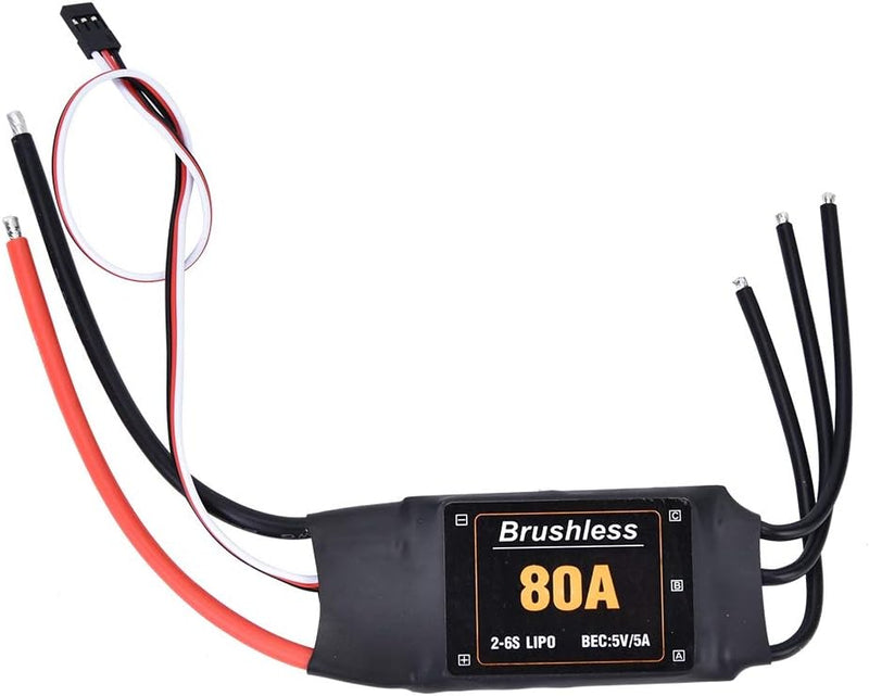 Drfeify Elektronischer Drehzahlregler, 80A Brushless ESC Fernbedienung ESC RC Car ESC mit DREI Start