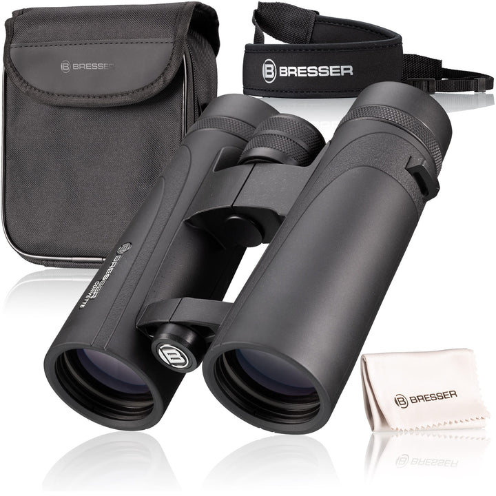 Bresser Fernglas Corvette 10x42 wasserdicht mit Nitrogenfüllung, BaK-4 Glas Prismen, LE-Okularen für