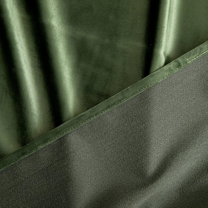 Woaboy Verdunkelungsvorhang Samt Gardinen mit Ösen 140x200 cm Matcha Grün | Vorhänge Samtvorhänge Bl