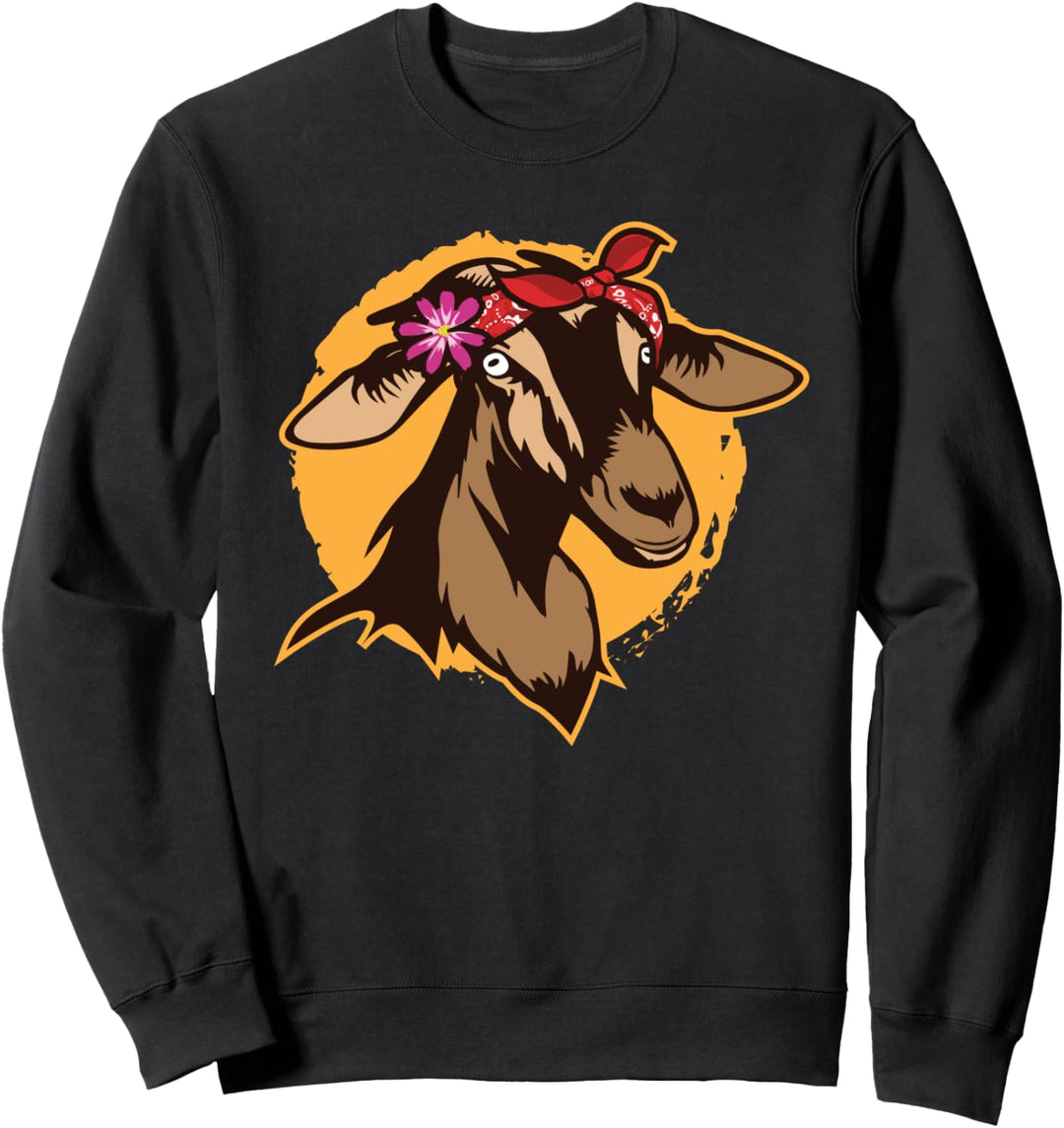Ziege mit Bandana I Süsses Ziegen Sweatshirt