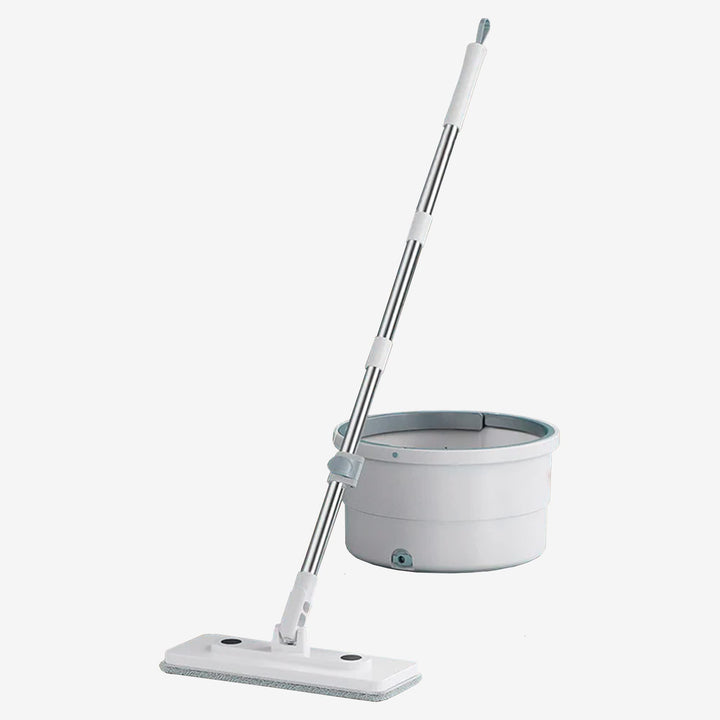 Fregona autolimpiante con mango ajustable y cubo para escurrir Weiss, Weiss