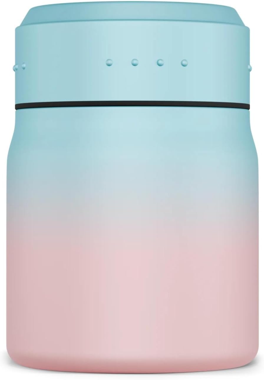 Satch Thermo Lunchbox 500ml, auslaufsicher, isoliert, mit Gabel-Löffelkombination Light Blue Graffit