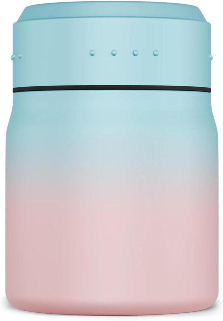 Satch Thermo Lunchbox 500ml, auslaufsicher, isoliert, mit Gabel-Löffelkombination Light Blue Graffit