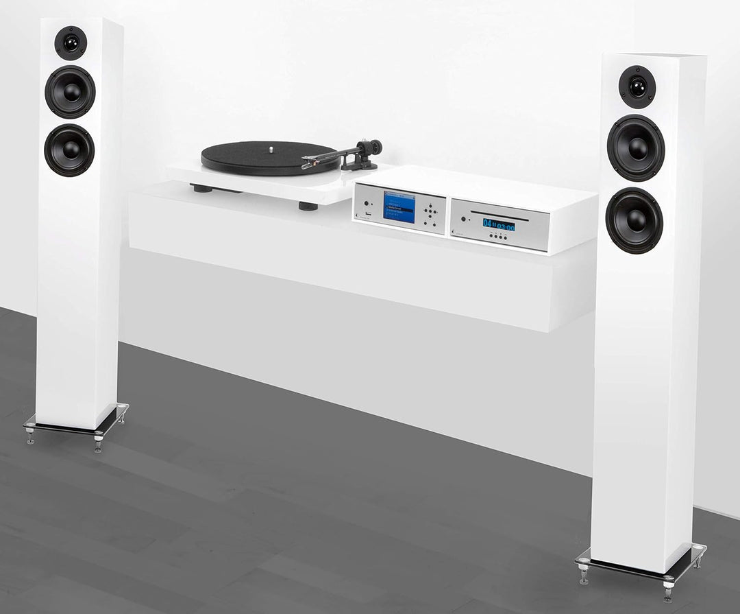 Pro-Ject CD Box DS, High End Audio CD Player mit 24bit/192kHz Burr Brown DAC (Silber), Silber