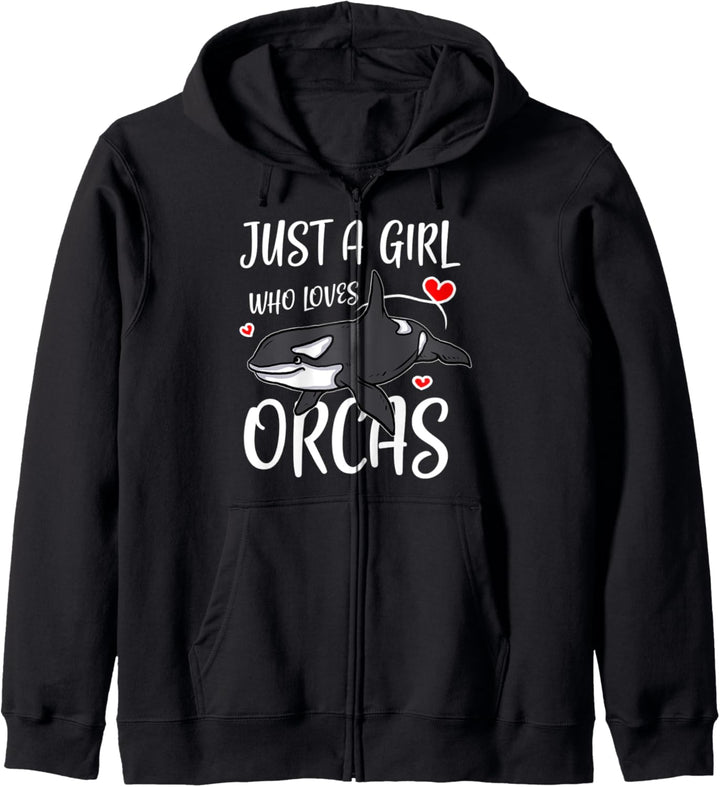 Just A Girl Who Loves Orcas Lustiges Wal Kapuzenjacke