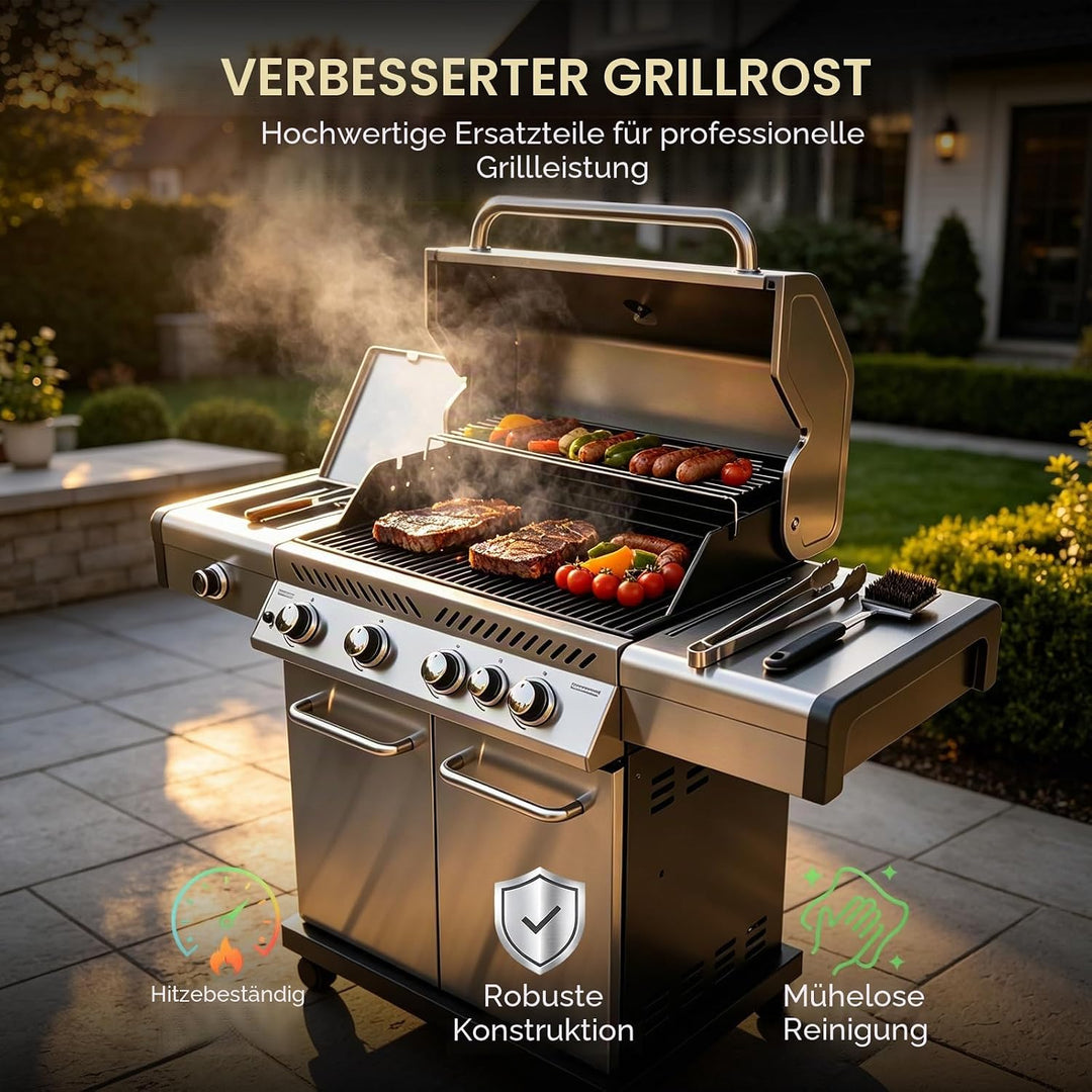43,2 × 67 CM Edelstahl Grillroste für Nexgrill 4 Brenner 720-0830H 720-0670A 720-0783E 720-0958A, 5