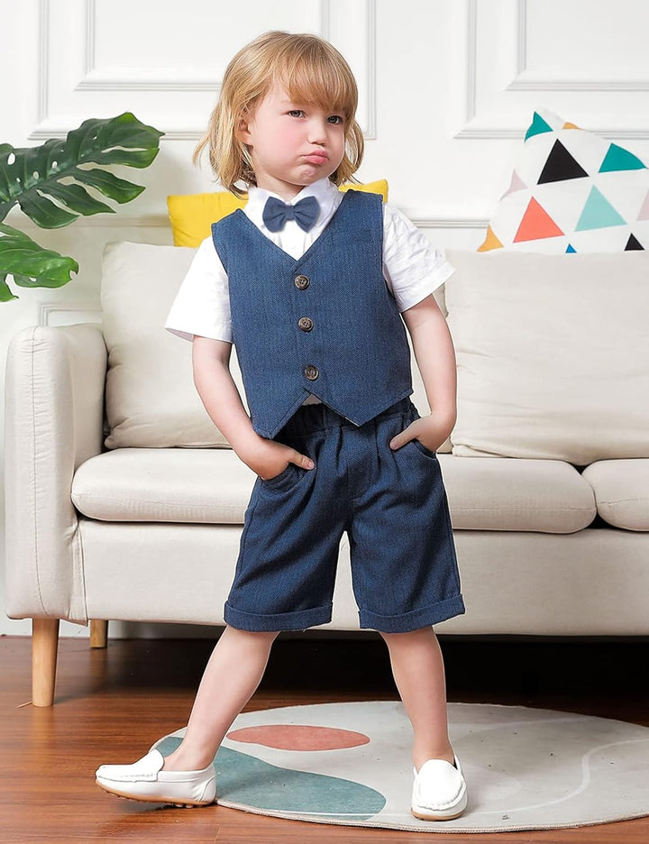 mintgreen Baby Junge Taufe Outfit Smoking Anzug Set 12-18 Monate Marine, 12-18 Monate Marine