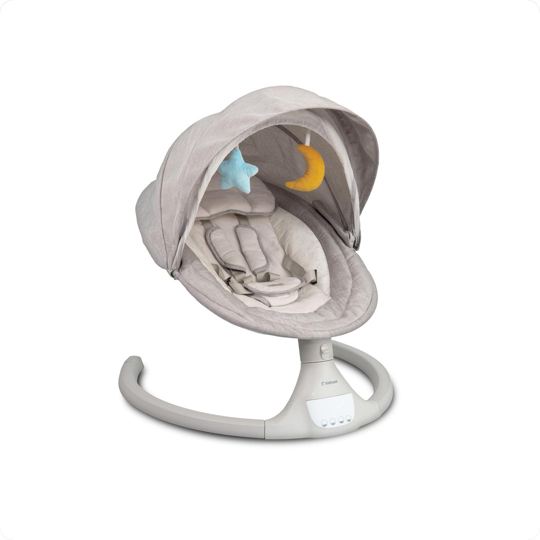 Svaie Babywippe elektrisch Babyschaukel bis 9 kg mit Fernbedienung Bluetooth 5 Schaukelstufen Batter