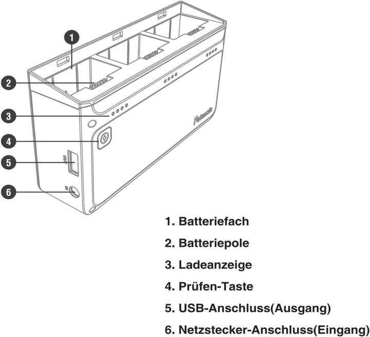 Potensic Schnelle Ladestation für Atom und Atom SE Drohne, Charging Hub, Gleichzeitig Aufladen von b