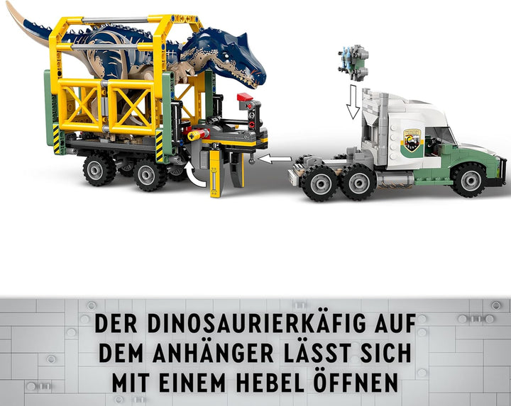 Lego Jurassic World Dinosaurier-Missionen: Allosaurus-Transporter, Dino-Spielset, Geschenkidee für K