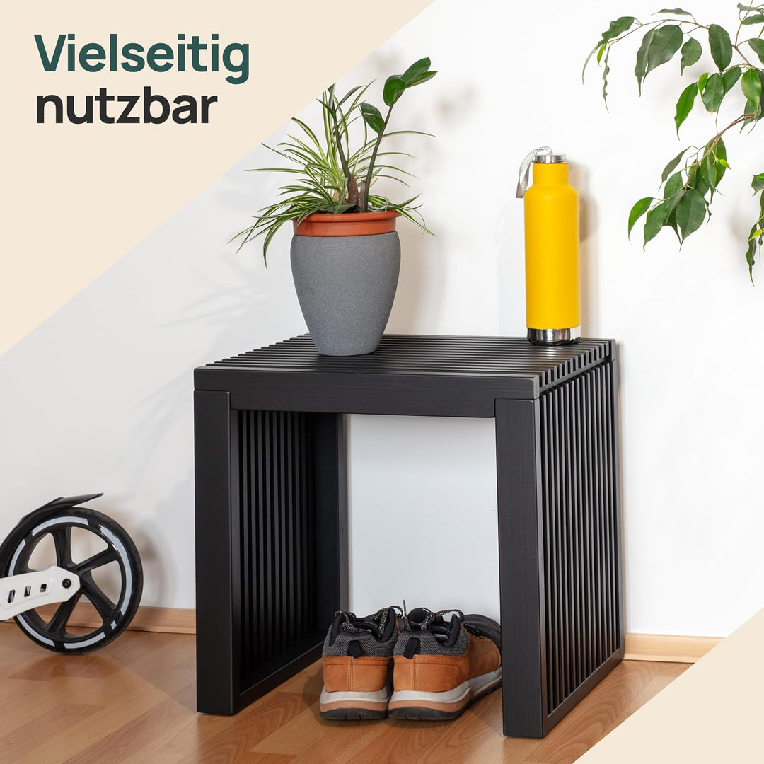 Bambus Holzhocker - Flur Möbel - Sitzbank Flur - Holzbank - Blumenhocker | BAM BOO BOX Bambus Blumen