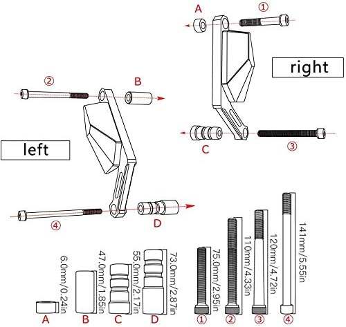 Motorräder Sturzschutz Sturzpads Crashpads Frame Sliders für MT09 2013-2020 MT-09 Tracer 2014-2020 T