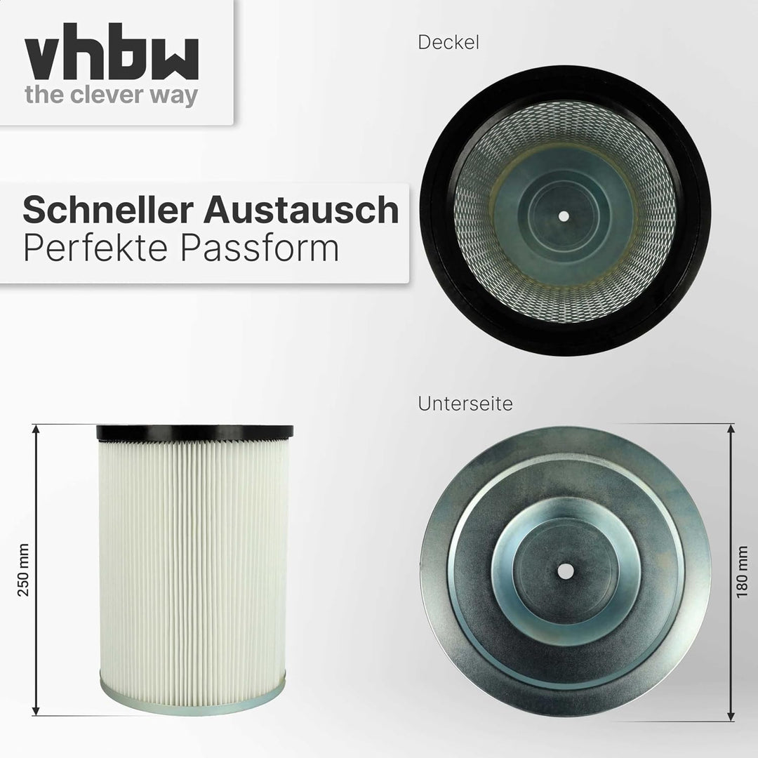 vhbw 2x Faltenfilter kompatibel mit Kärcher NT 70/2 Professional *EU