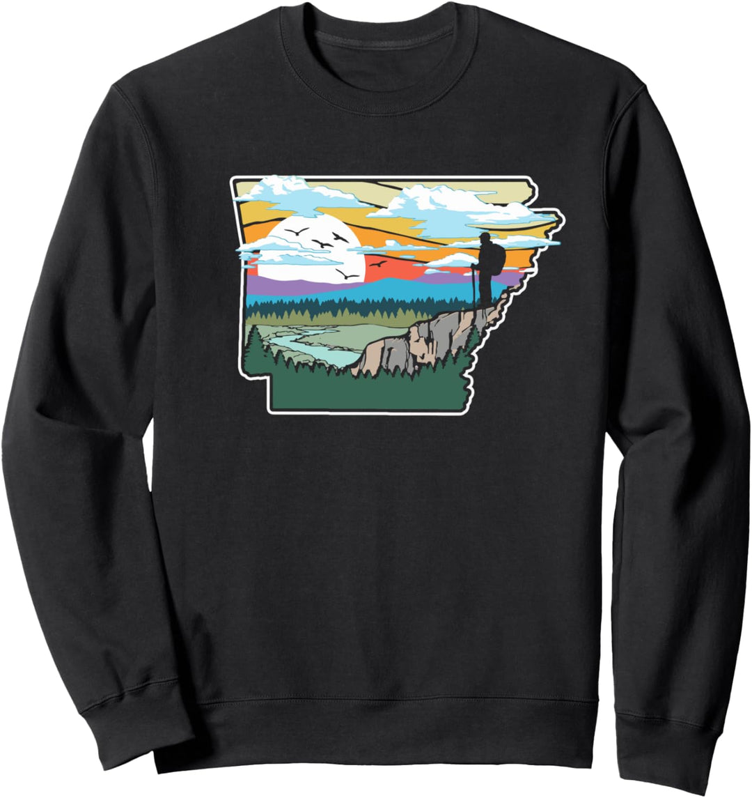Arkansas Outdoor & Nature State Pride Illustration Sweatshirt